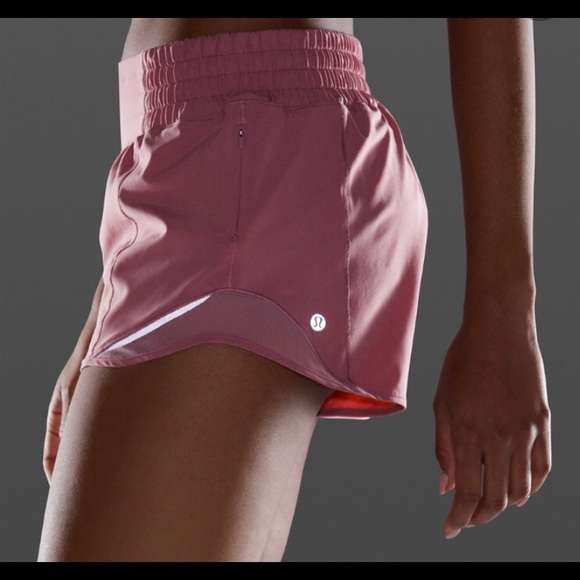 lululemon pink taupe shorts